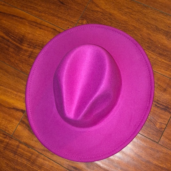 HOT PINK Felt Panama wide Fedora - Picture 9 of 9